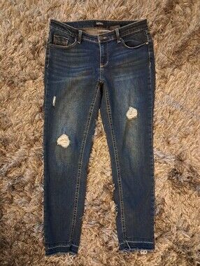 Buffalo David Bitton Dark Blue Distressed Skinny Jeans 8/29